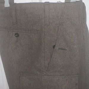 Men’s wool olive green, cargo ski pants size34 waist 29 inseam